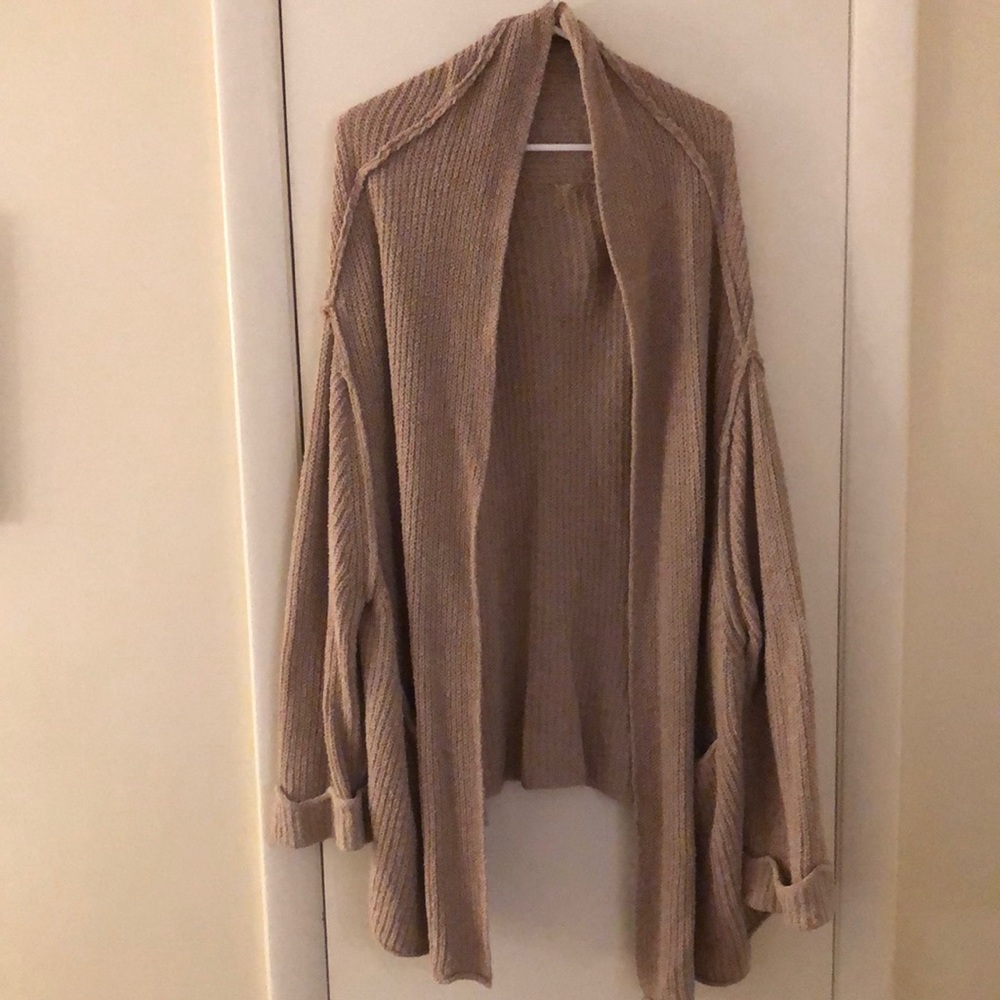 Free People oversized cardigan pink Heather.